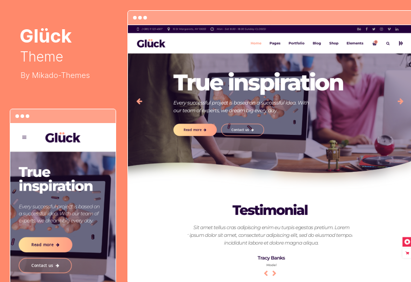 Gluck Theme - Digital Agency WordPress 主题