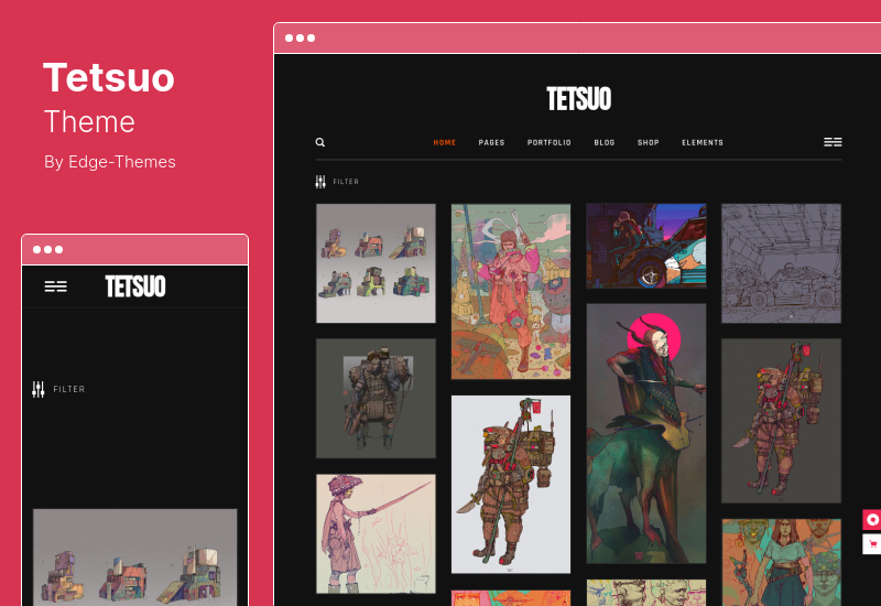 Tetsuo-Thema – Portfolio- und Kreativbranche-WordPress-Thema