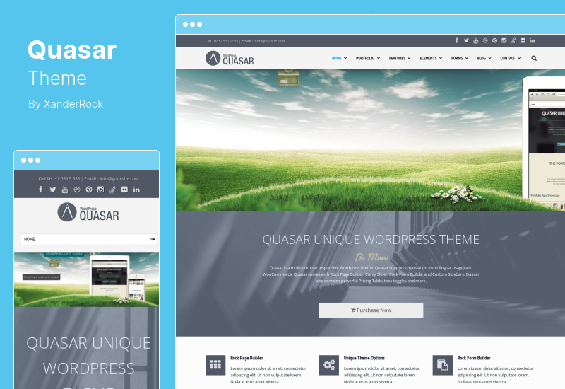 Quasar Theme - ตัวสร้างแอนิเมชั่น WordPress Theme