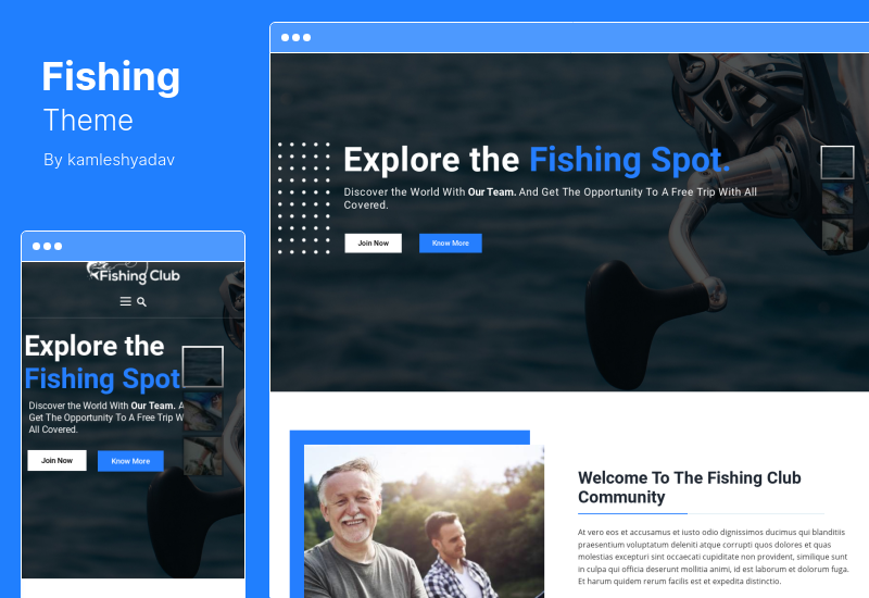 ธีมตกปลา - กีฬาทางน้ำ เรือยอทช์ & ตกปลา WordPress Theme