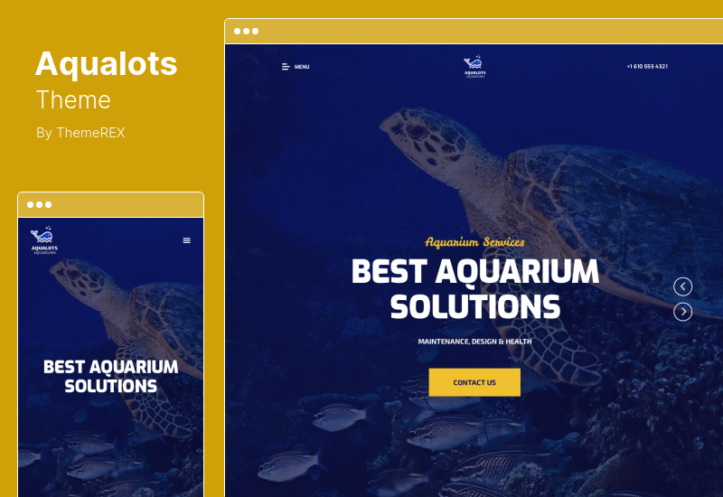 Aqualots 主题 - 水族馆安装和维护服务 WordPress 主题