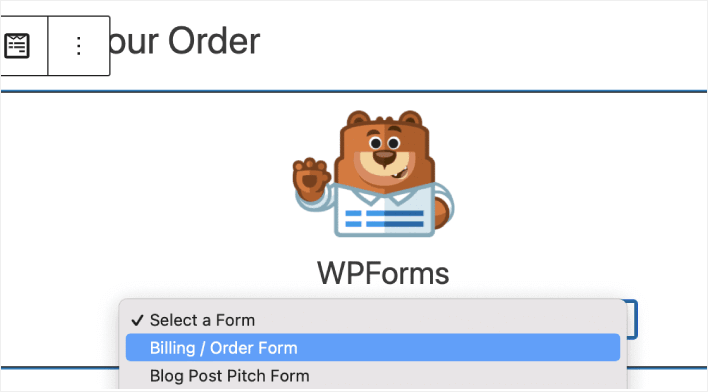 เพิ่มแบบฟอร์มการสั่งซื้อ WordPress ไปยังเว็บไซต์ของคุณ WPForms