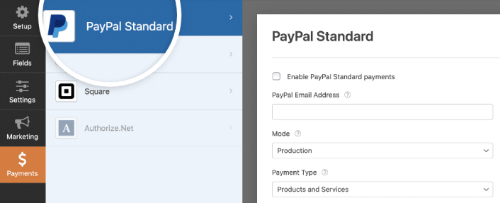 Добавьте PayPal в WPForms