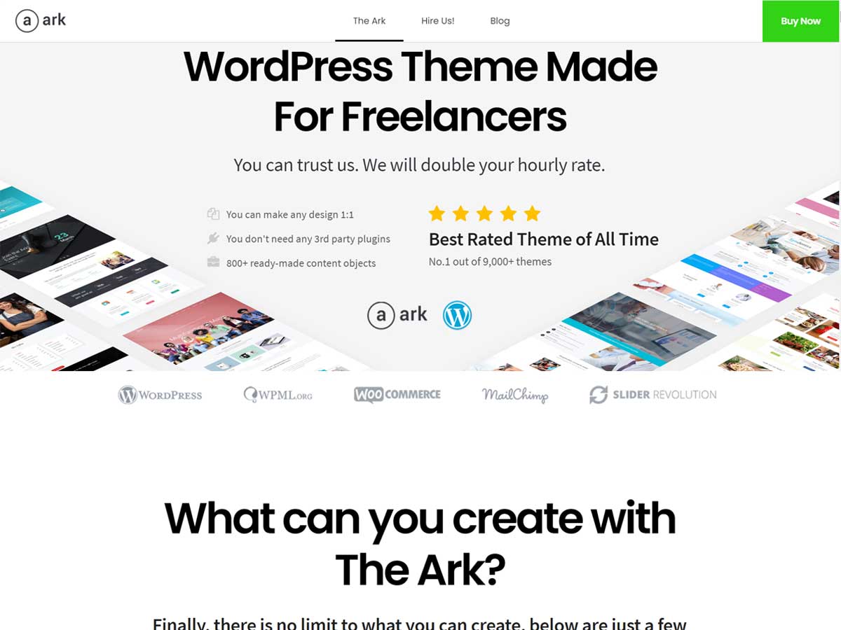 Ark-프리랜서를 위한 최고의 WordPress 테마