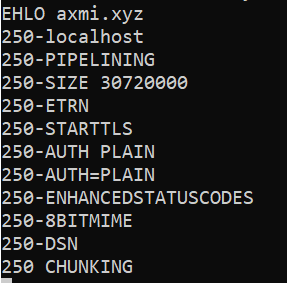 prueba de conexion smtp