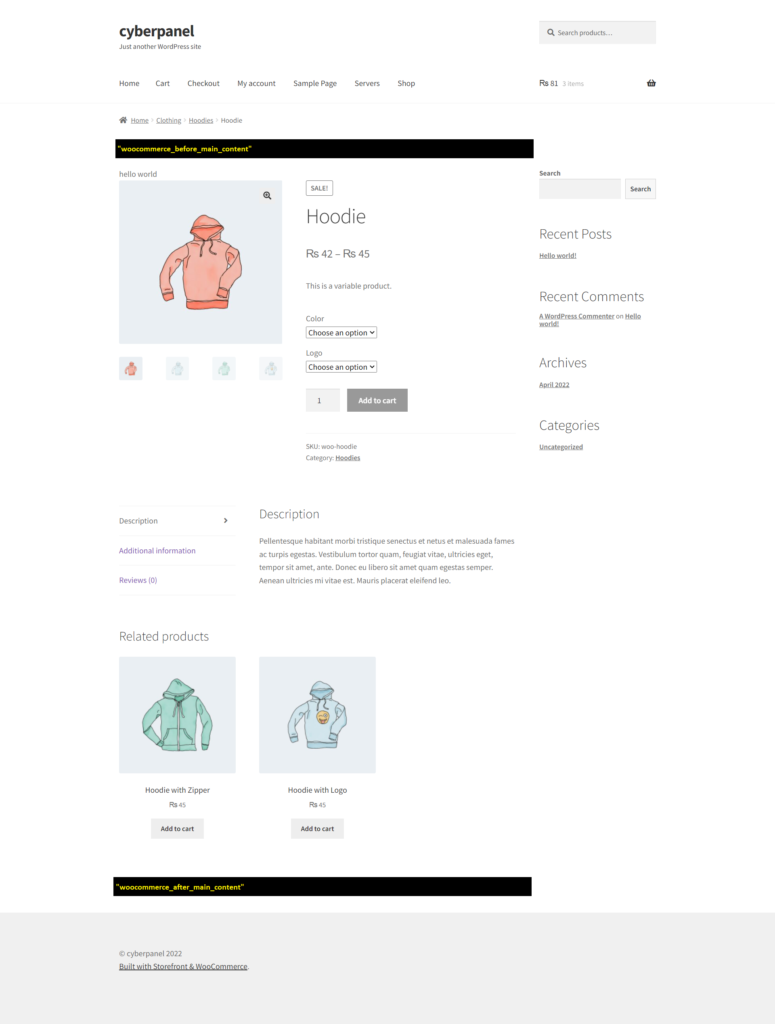 woocommerce 掛鉤