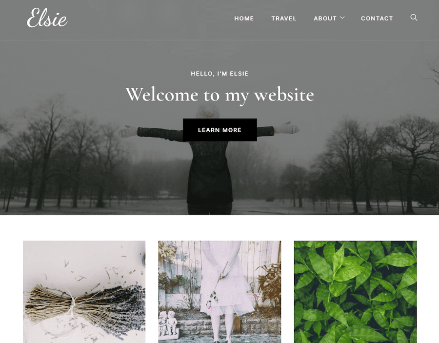 Elsie ist ein einfaches WordPress-Blog-Theme, das Bilder hervorhebt.