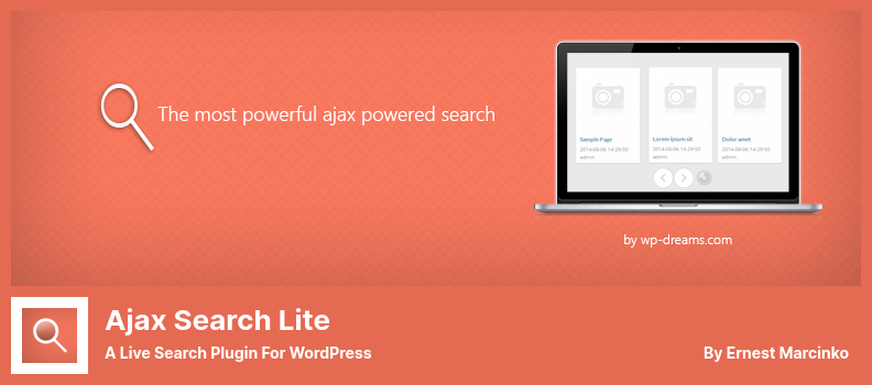 Plugin Ajax Search Lite - Un plug-in di ricerca live per WordPress