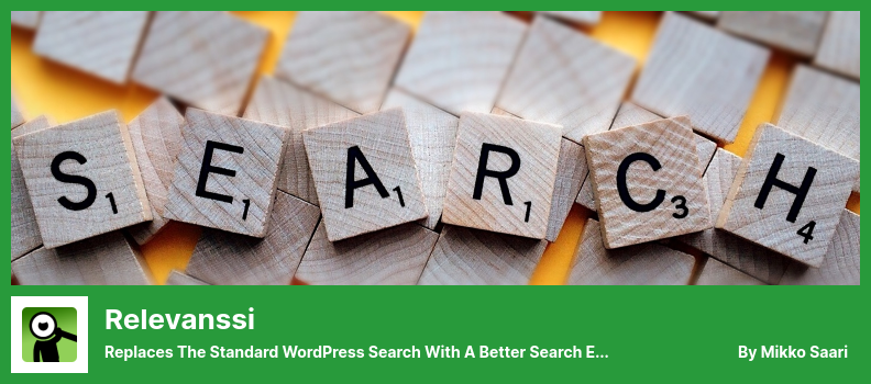 Plugin Relevanssi - Remplace la recherche WordPress standard par un meilleur moteur de recherche