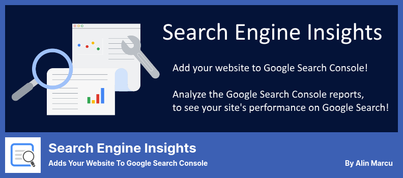 المكون الإضافي لـ Search Engine Insights - يضيف موقع الويب الخاص بك إلى Google Search Console