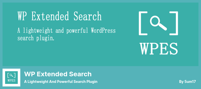 WP Extended Search Plugin - 輕量級且功能強大的搜索插件