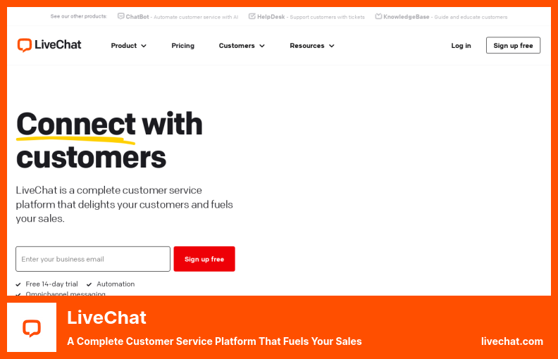 Plugin LiveChat - Une plateforme complète de service client qui alimente vos ventes