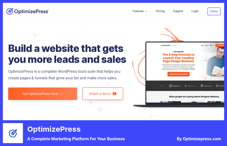 OptimizePress Plugin - منصة تسويق كاملة لعملك