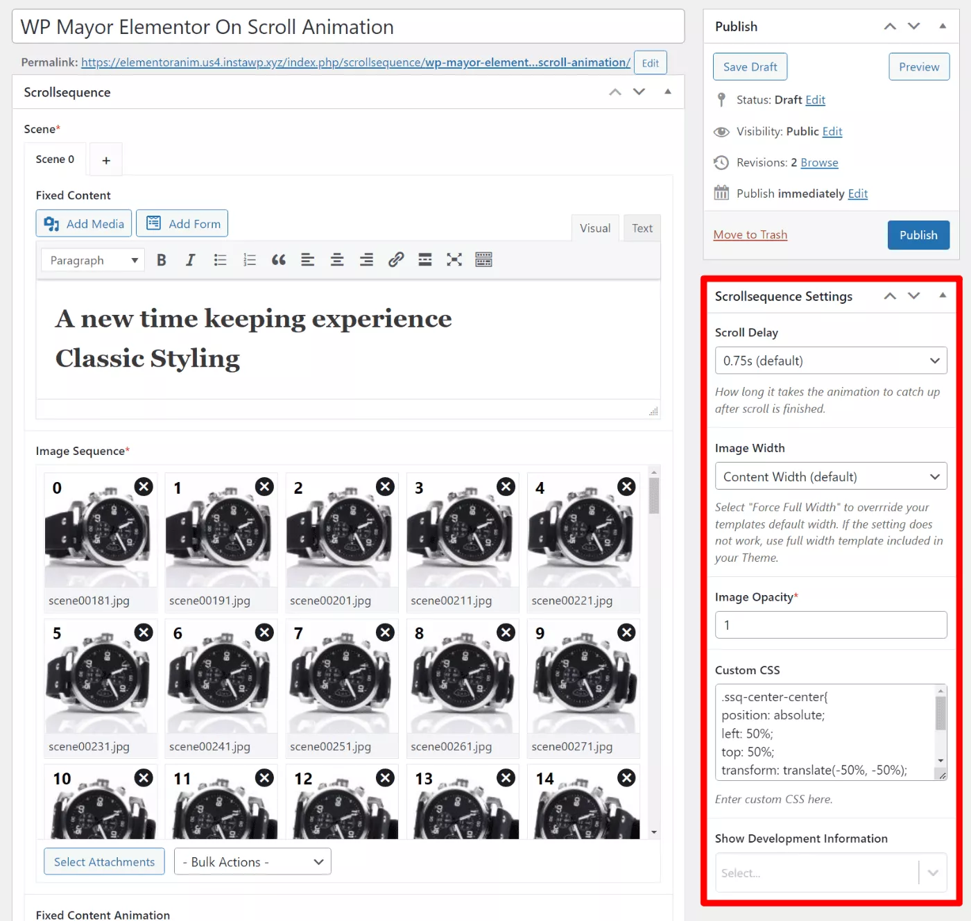 Configurer d'autres paramètres d'animation