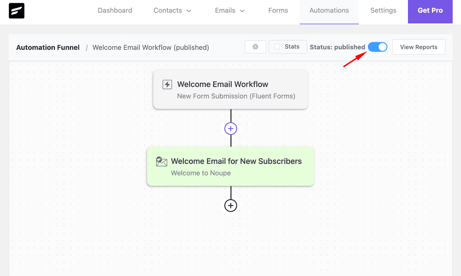 constructor de automatización fluentcrm