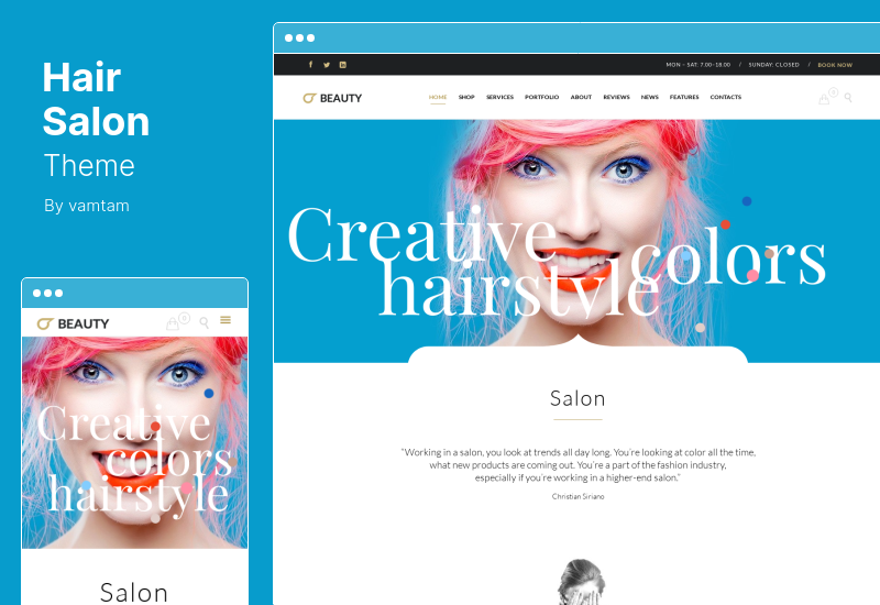 Friseursalon-Thema - Friseur-WordPress-Theme