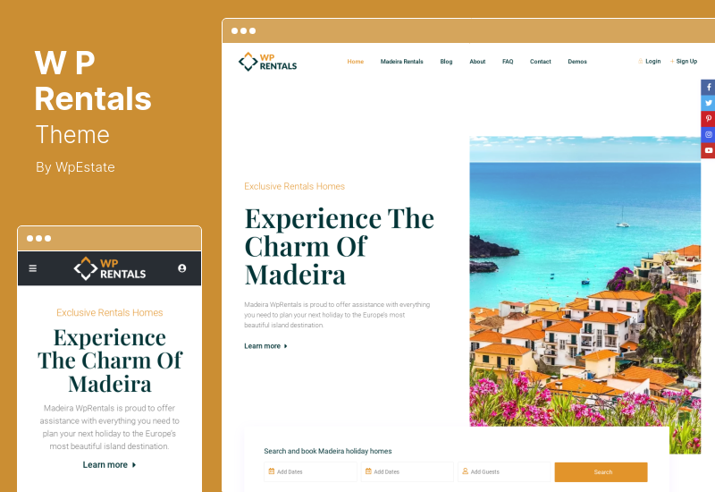 Tema WP Rentals - Tema WordPress de reserva de acomodação