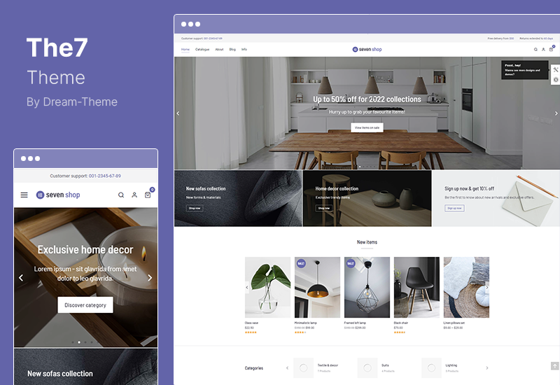 The7 Theme - Creator de site-uri web eCommerce pentru tema WordPress