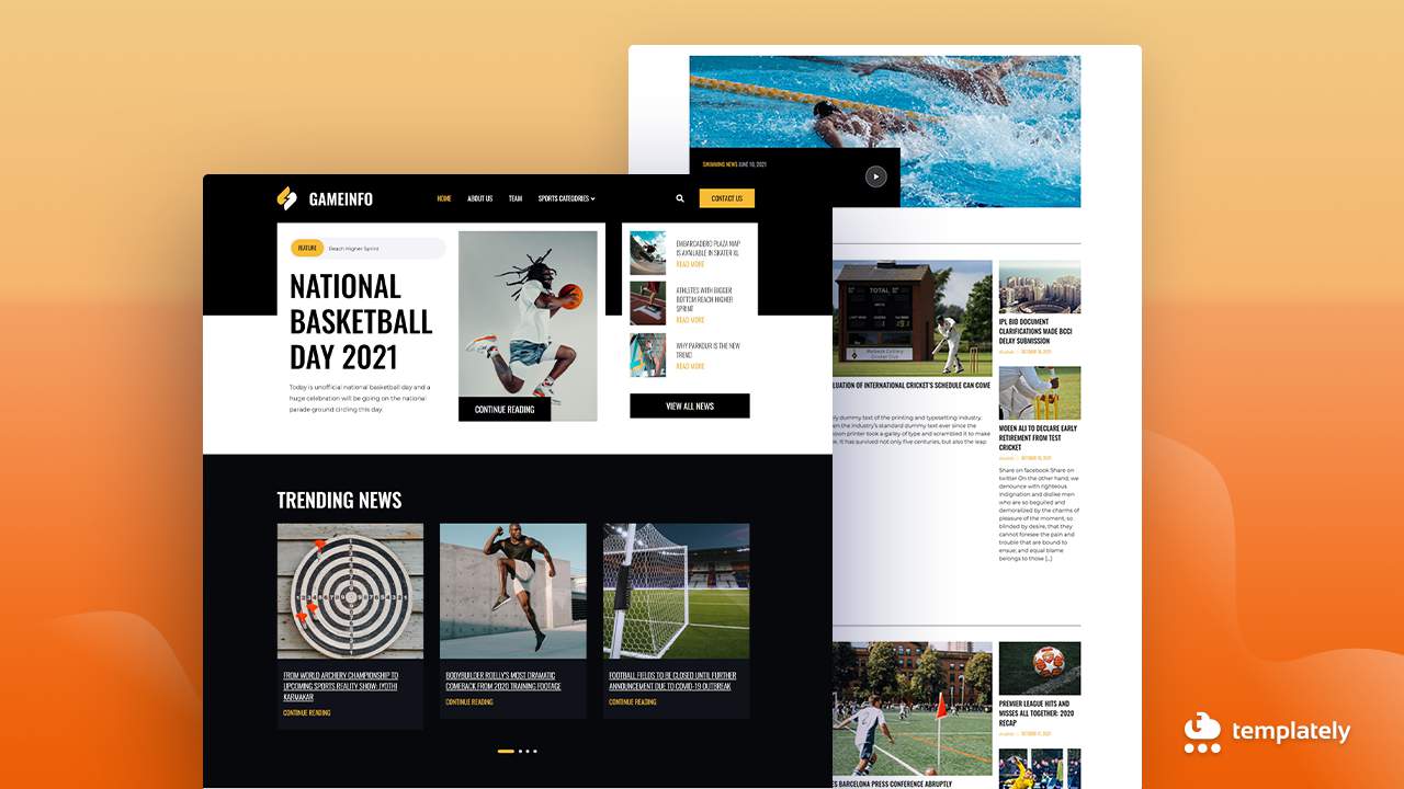 Best Sports Website Template