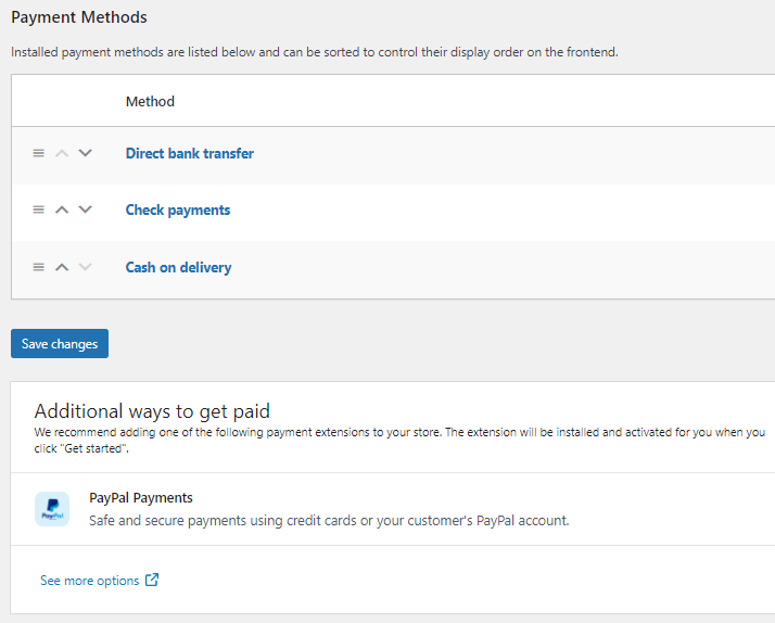 setup payments method