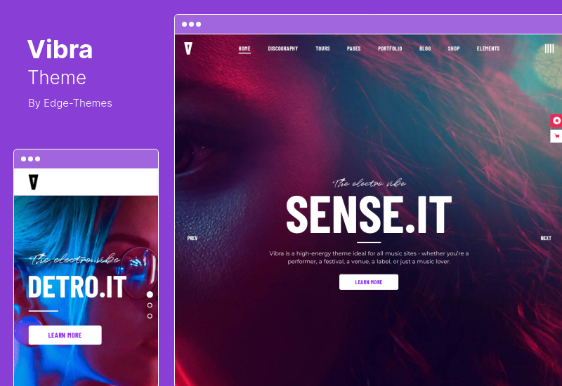 Vibra Teması - DJ'ler, Sanatçılar ve Festivaller için Müzik WordPress Teması