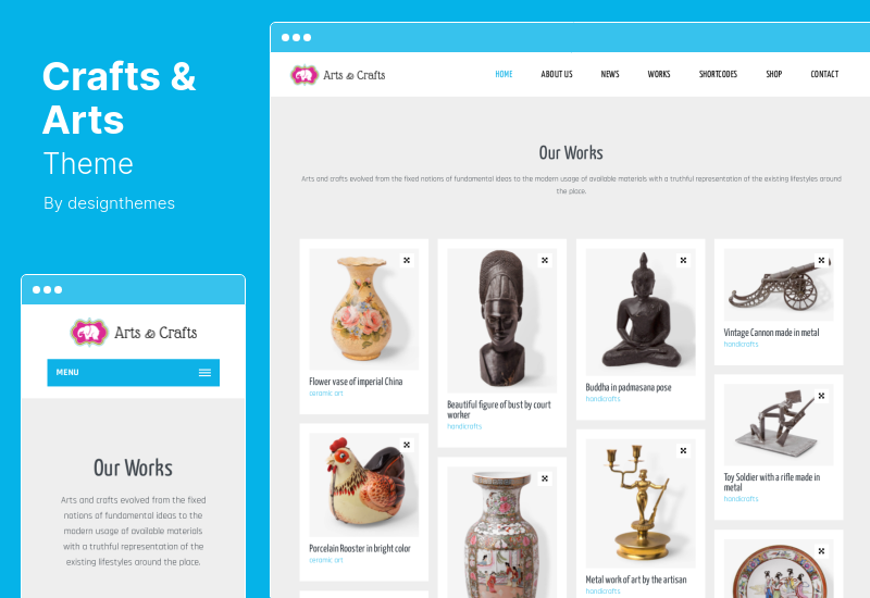 Crafts & Arts Theme - Тема WordPress для художников ручной работы