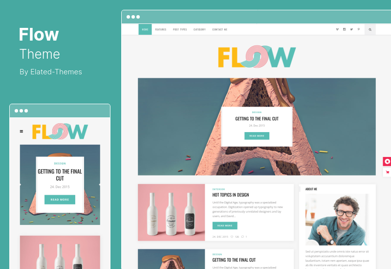 Flow-Theme - Kreatives Blog-WordPress-Thema