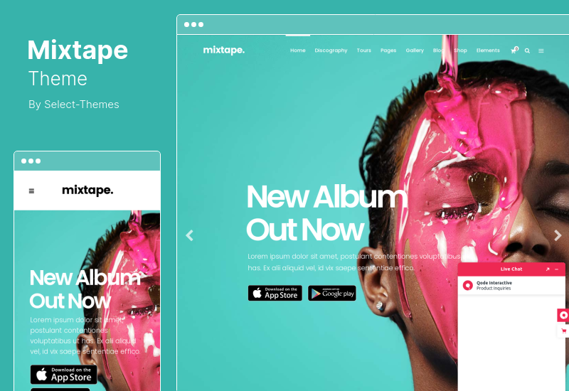 Thème Mixtape - Thème WordPress musical pour artistes et festivals