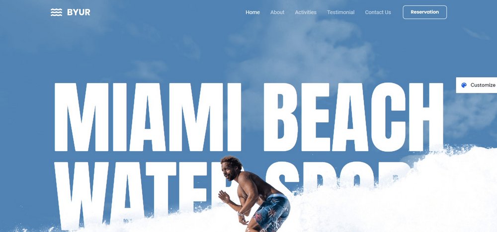 Tema WordPress pentru sporturi acvatice