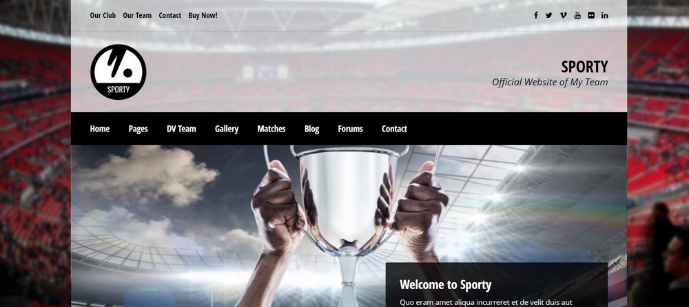 sportowy motyw WordPress