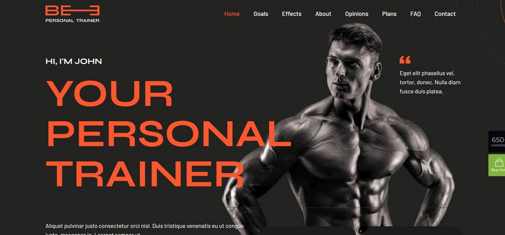 Tema del personal trainer BeTheme