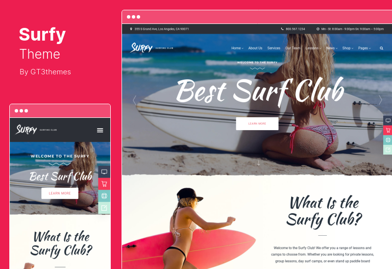 Surfy Theme — тема WordPress для серфинга и водных видов спорта