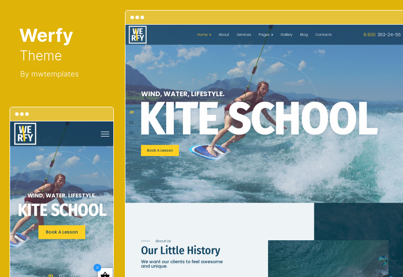 Thème Werfy - Thème WordPress pour le surf et les sports nautiques