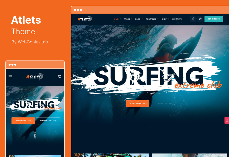 Atlets Theme - Tema de WordPress para actividades extremas y al aire libre