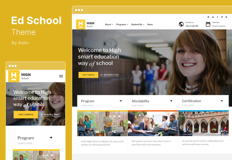 Ed School 主题 - 教育 WordPress 主题