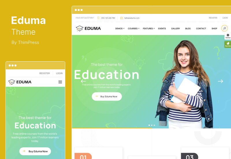 Eduma Theme - Образовательная WordPress тема