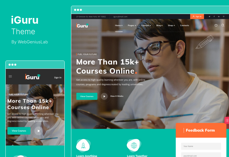 iGuru Theme - Tema WordPress Kursus Pendidikan