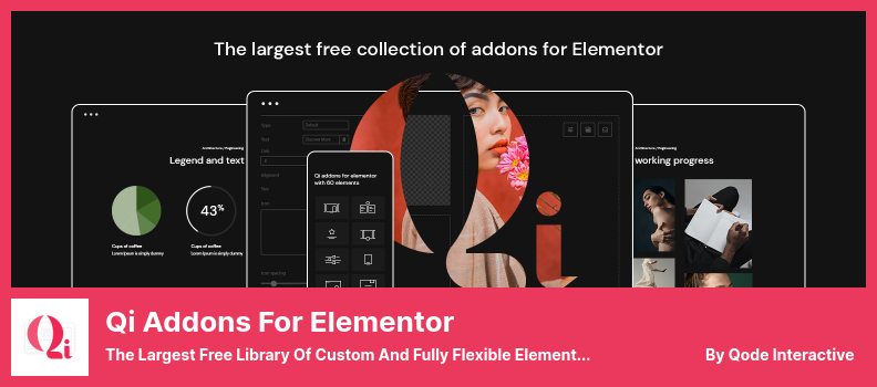 用于 Elementor 插件的 Qi 插件 - 最大的免费自定义和完全灵活的 Elementor 小部件库