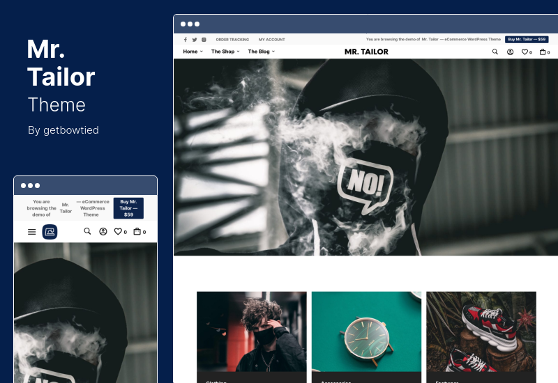 Tema Mr. Tailor - Tema WordPress eCommerce per WooCommerce
