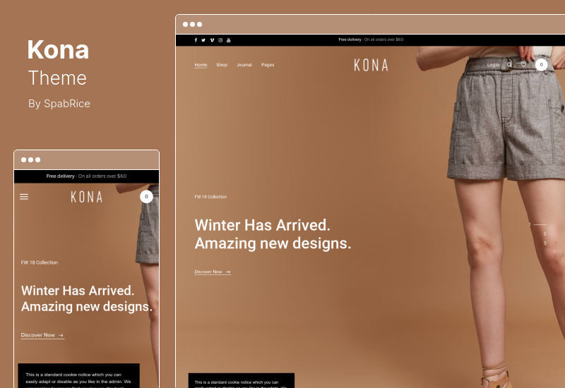 Tema Kona - Tema WordPress per eCommerce moderno e pulito