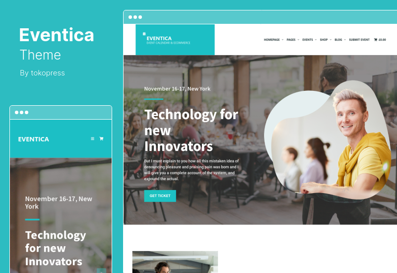 Tema Eventica - Calendario eventi e tema WordPress eCommerce