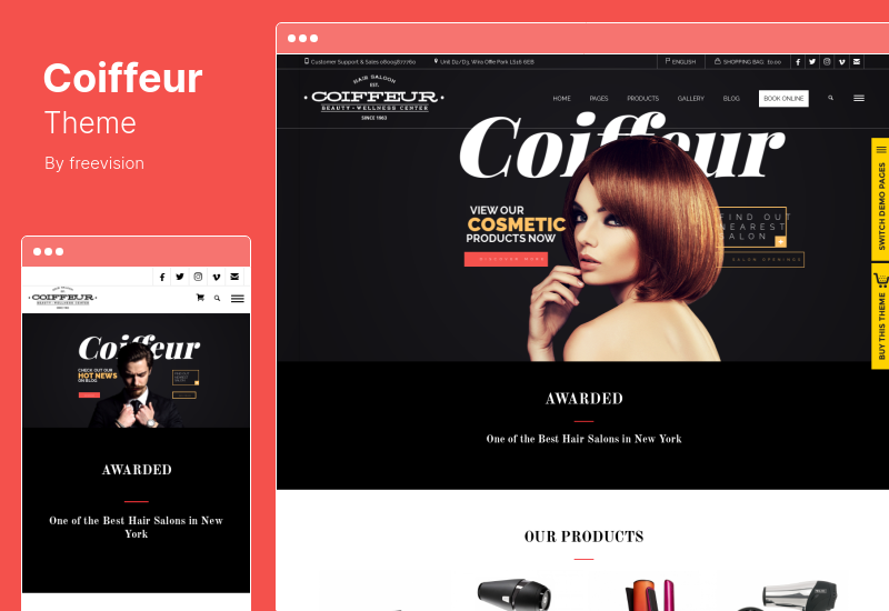 Coiffeur Theme - Tema de WordPress para peluquería