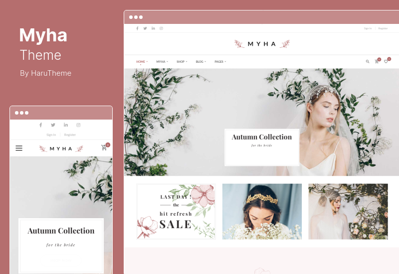 Myha Theme - Tema de WordPress para accesorios y peluquería