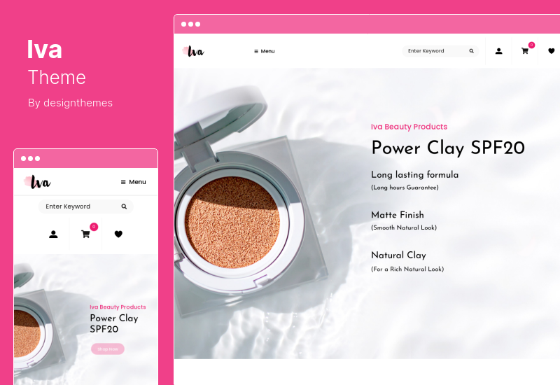 Tema Iva - Tema de WooCommerce para tienda de cosméticos de belleza