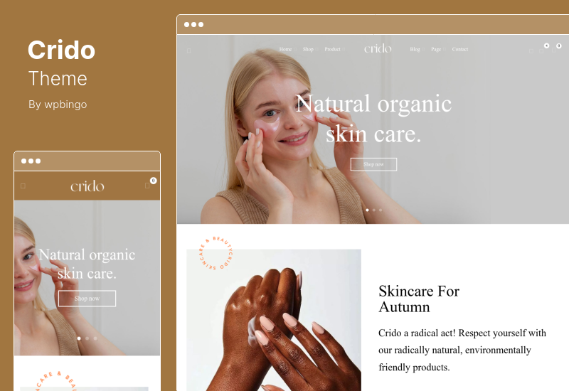 Crido Theme - Tema de WooCommerce para belleza y cuidado de la piel