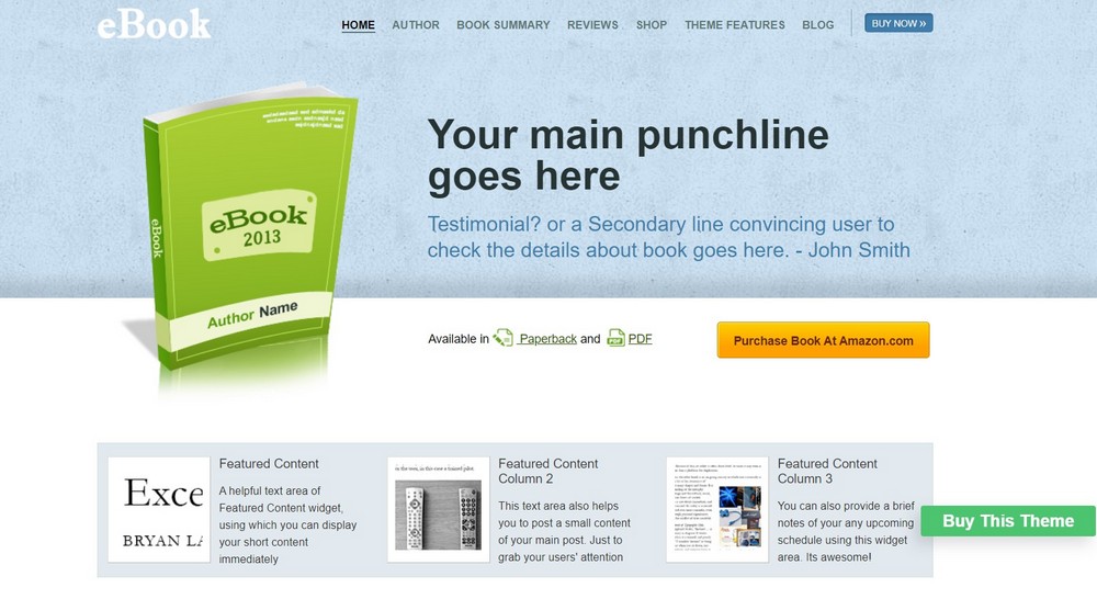 e-book tema WordPress