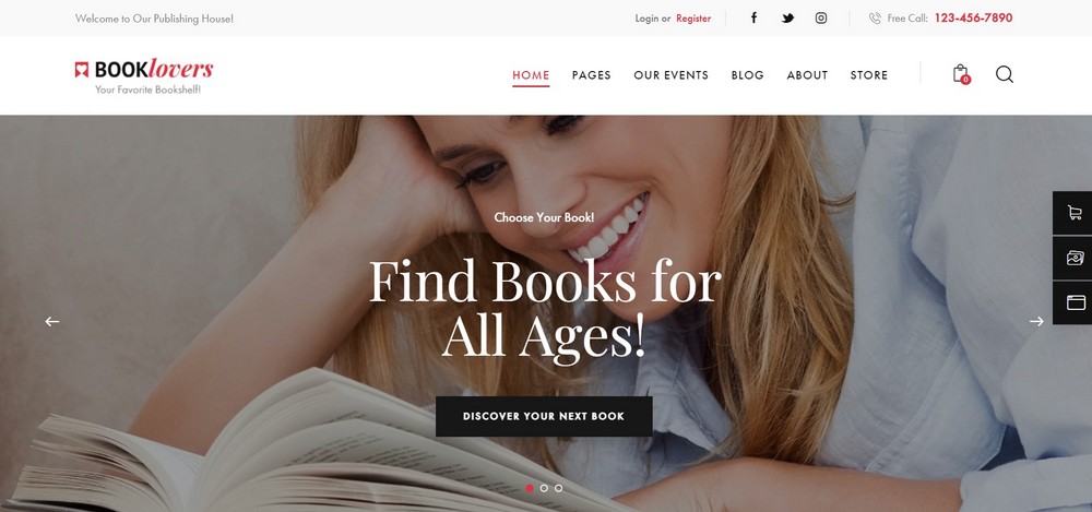 Booklovers лучшие темы для книг wordpress