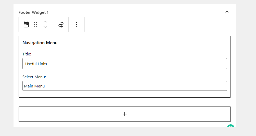 détails du menu de navigation