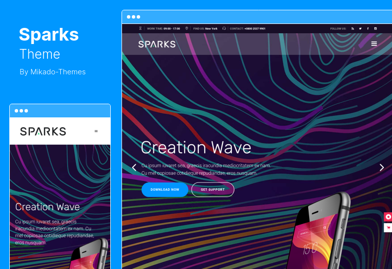 Sparks Theme - การพัฒนาแอพ WordPress Theme