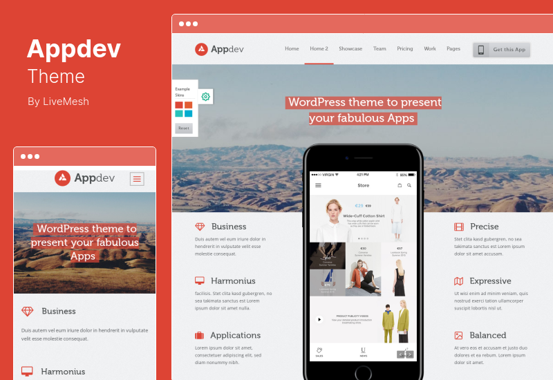 Appdev Theme - سمة WordPress لعرض تطبيقات الجوال